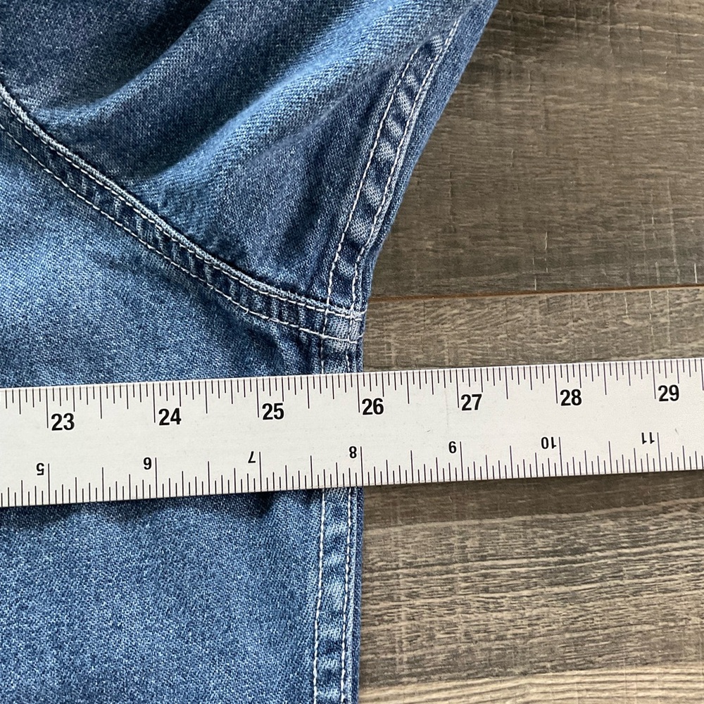 VTG Cabela’s Outdoor Gear Denim Jean Shirt Men’s XL Blue Button Up Long Sleeve - Picture 5 of 9